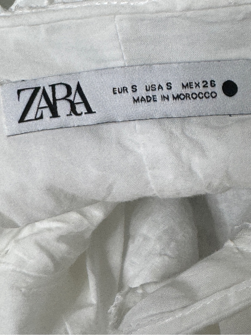 Zara Midi Belted Eyelet Embroidered Dress White Size S - Picture 4 of 5